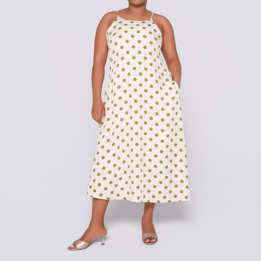 Sleeveless Polka Dot Dress