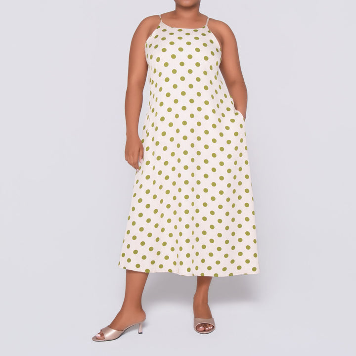 Sleeveless Polka Dot Dress