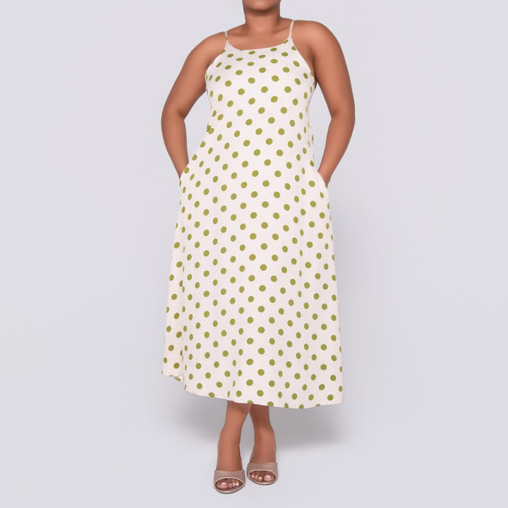 Sleeveless Polka Dot Dress