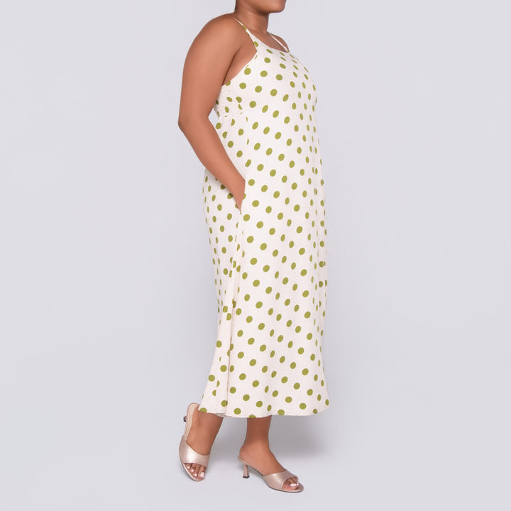 Sleeveless Polka Dot Dress