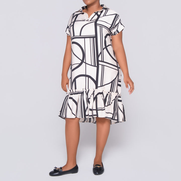 Blk/Stone Rayon Nylon Tunic