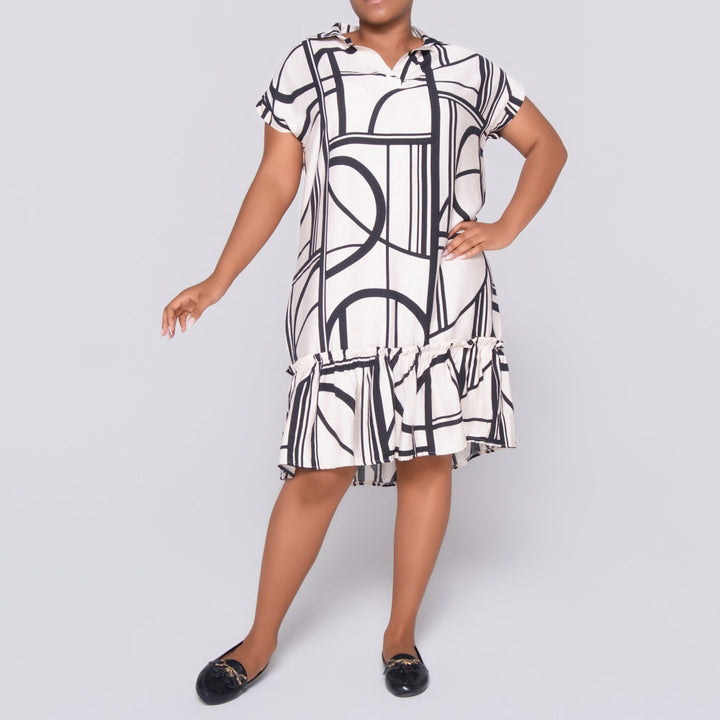 Blk/Stone Rayon Nylon Tunic