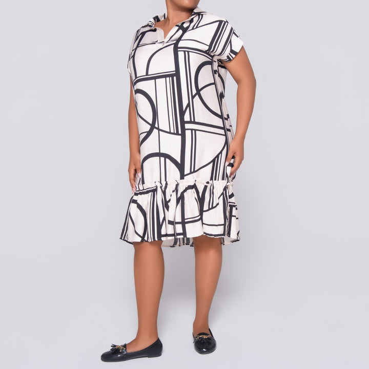 Blk/Stone Rayon Nylon Tunic