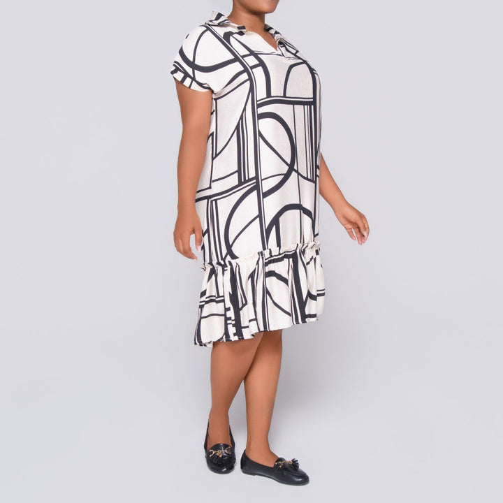 Blk/Stone Rayon Nylon Tunic