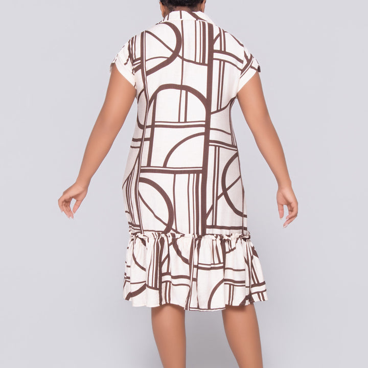 Choc/Stone Rayon Nylon Tunic