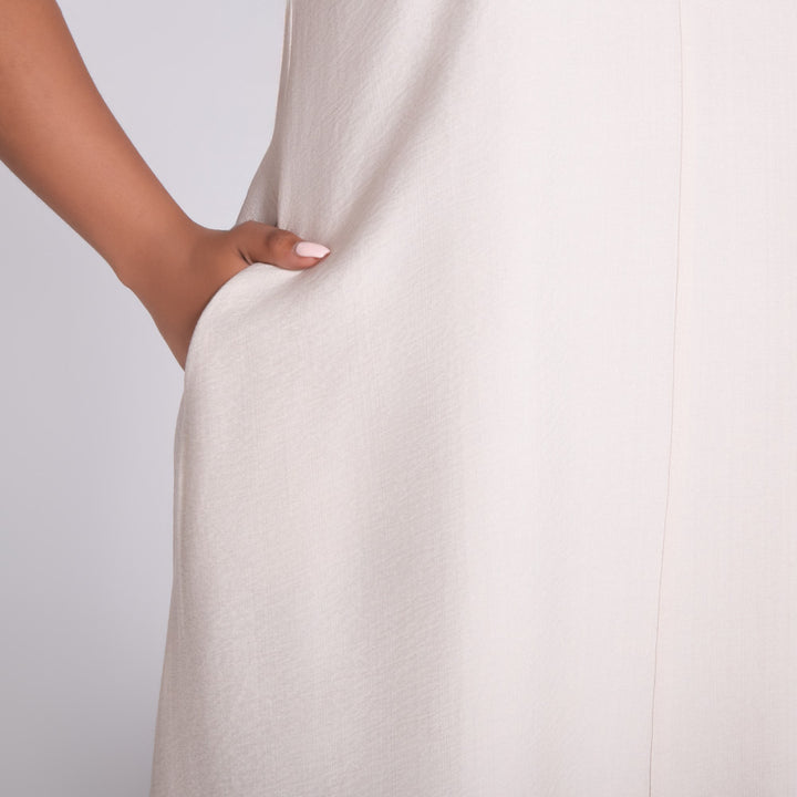 Sleeveless Stone Nylon Rayon Dress