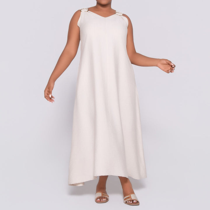 Sleeveless Stone Nylon Rayon Dress