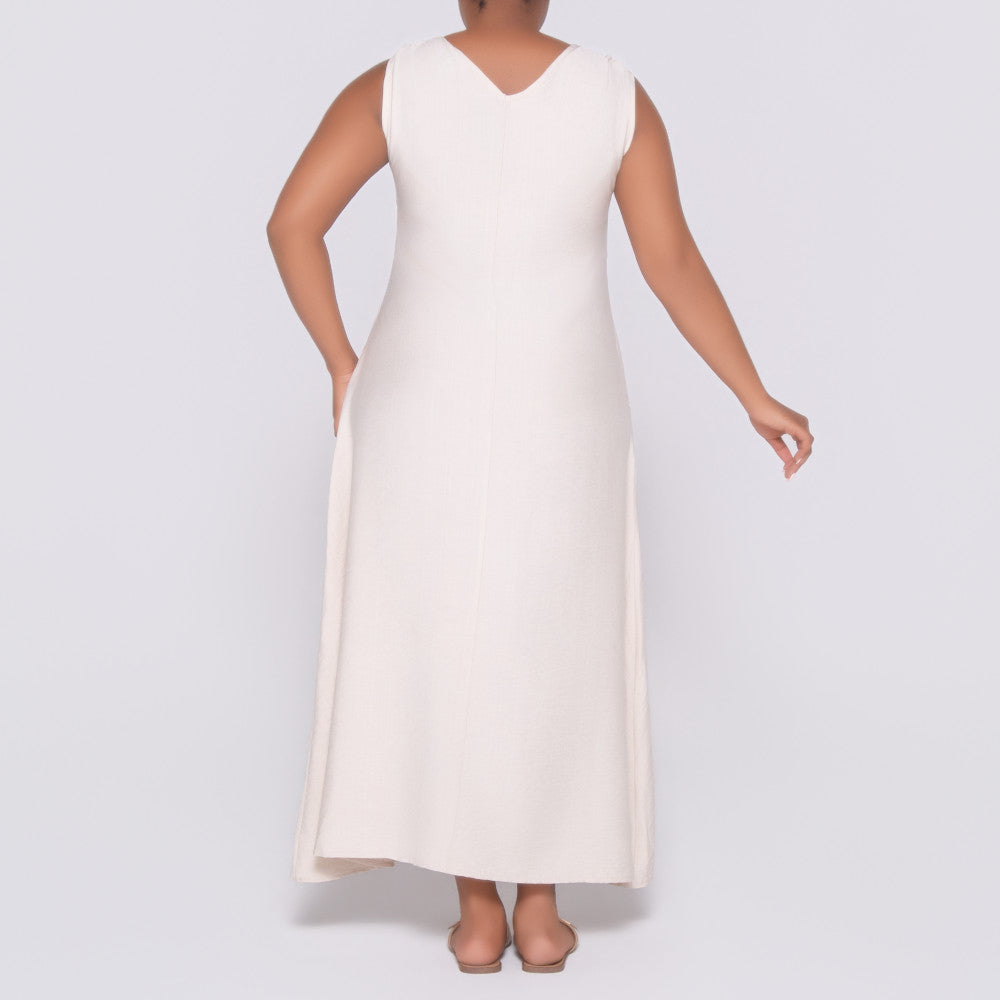 Sleeveless Stone Nylon Rayon Dress