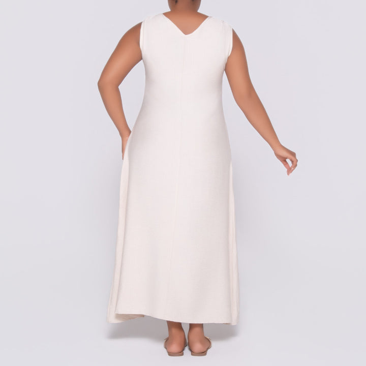 Sleeveless Stone Nylon Rayon Dress