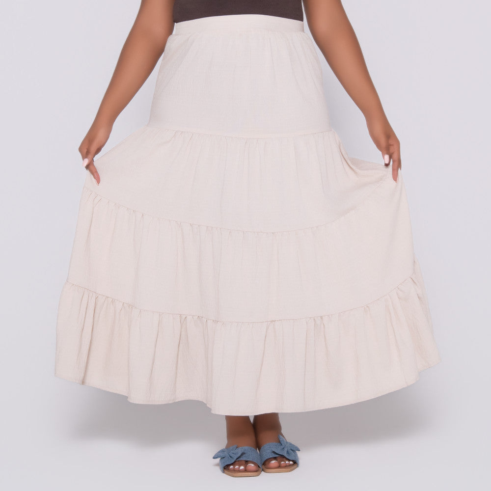 Stone Tiered Skirt
