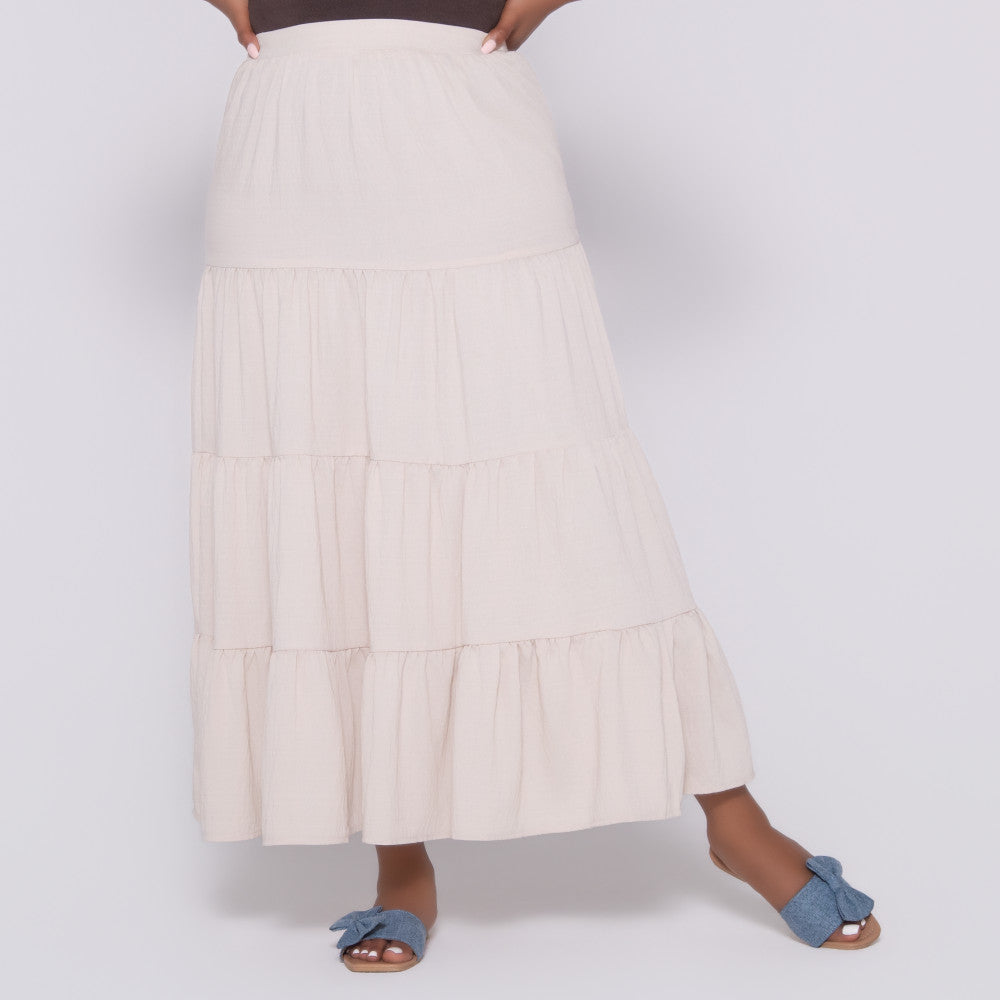 Stone Tiered Skirt