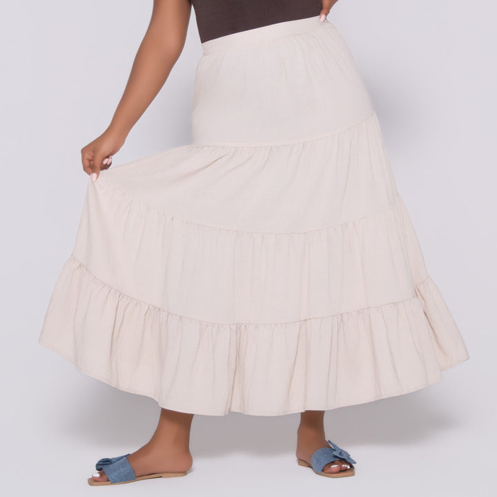 Stone Tiered Skirt