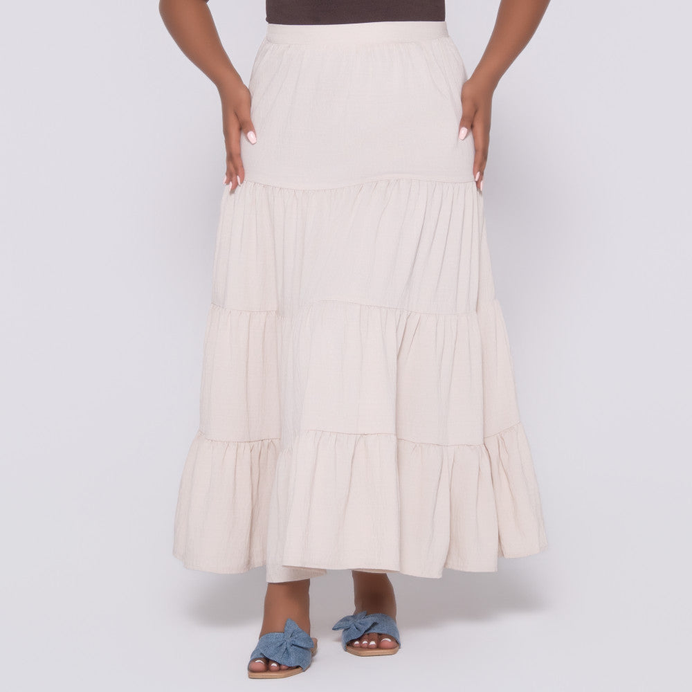 Stone Tiered Skirt