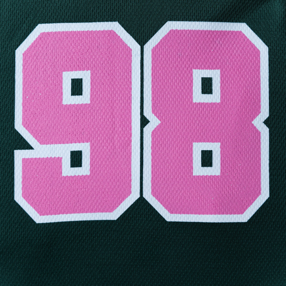 Girls Crop Bottle Green Baseball Tee