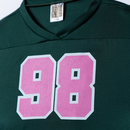 Girls Crop Bottle Green Baseball Tee