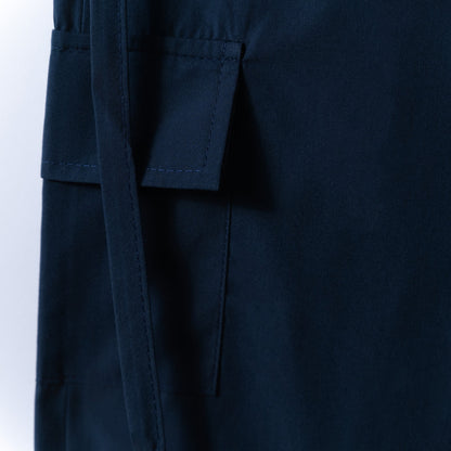 Girls Navy Poplin Crop Top