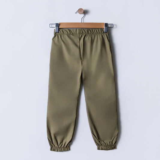 Girls Olive Cargo Pants