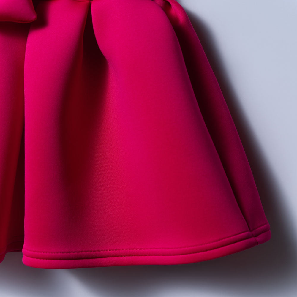 Girls Cerise Bow Edit Party Dress