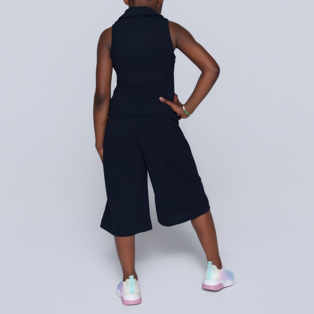Navy Girls Scuba Top And Pants