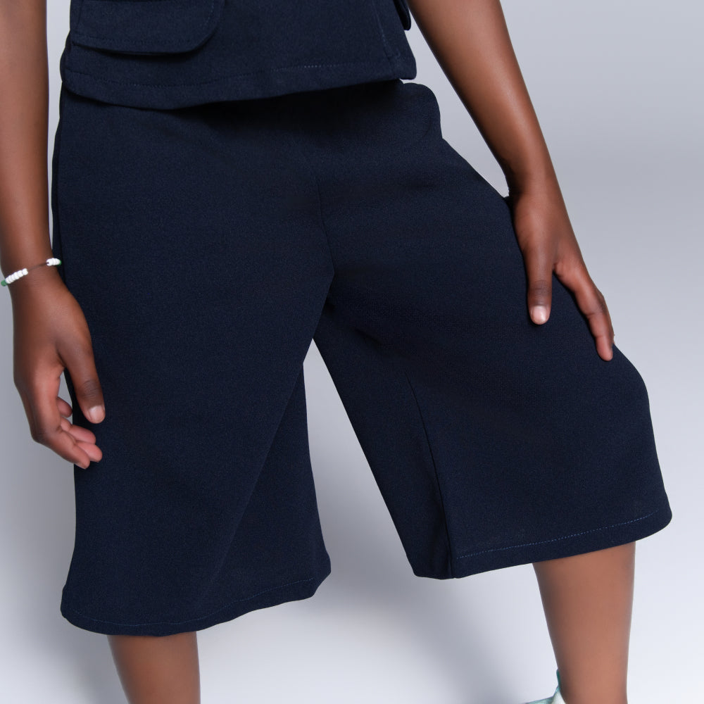 Navy Girls Scuba Top And Pants