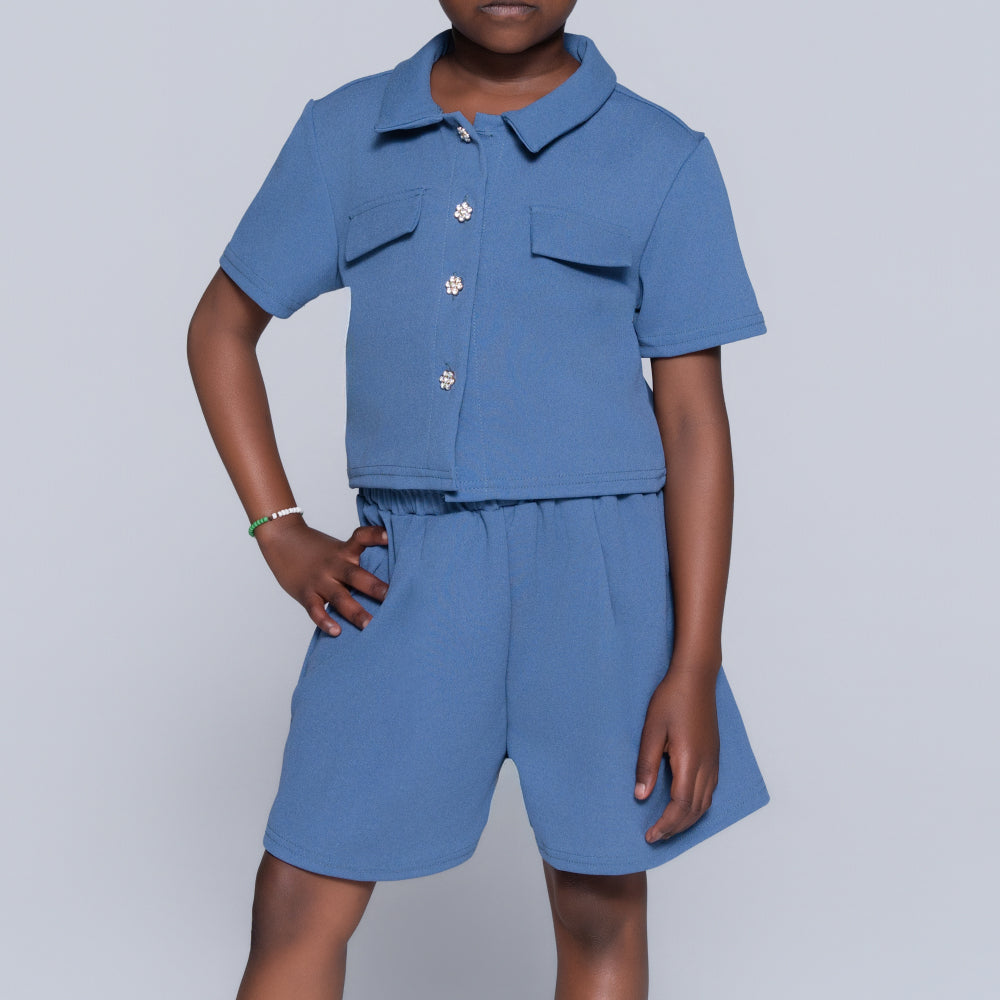 Girls Top And Shorts Set