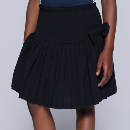 Girls Black Pleated Skirt