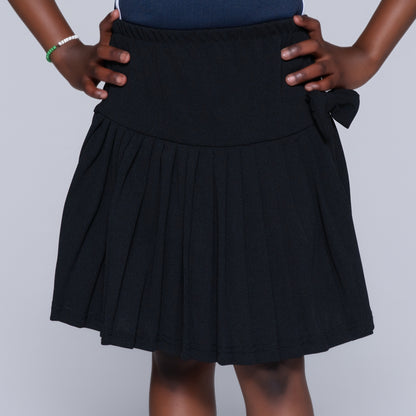Girls Black Pleated Skirt