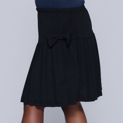 Girls Black Pleated Skirt
