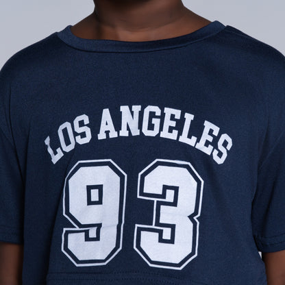 Blue Girls Top And Shorts Set