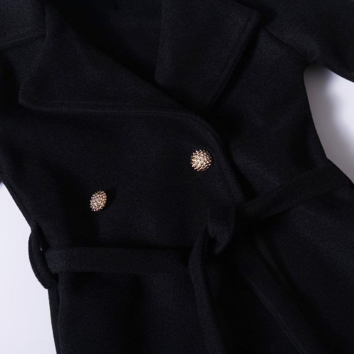 Girls Black Melton Jacket