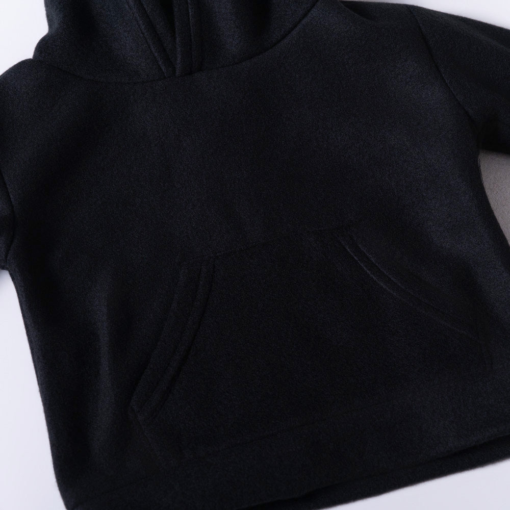 Girls Black Polar Fleece Tracksuit