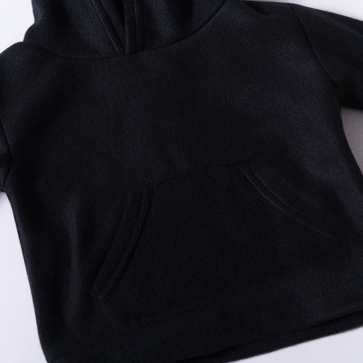 Girls Black Polar Fleece Tracksuit