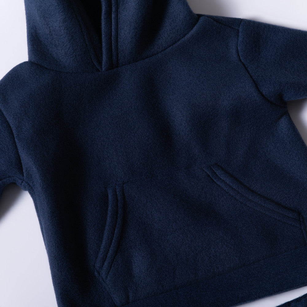Girls Navy Polar Fleece Tracksuit
