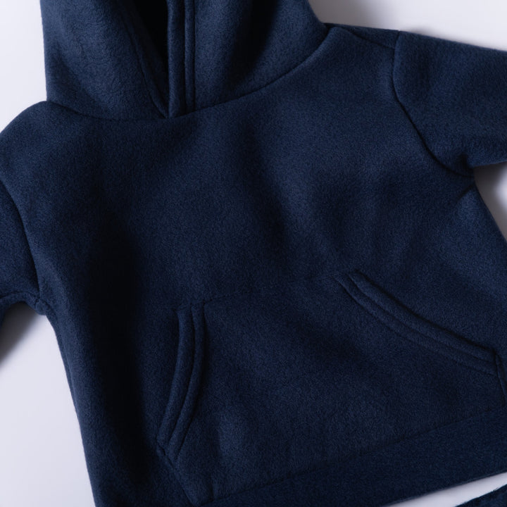 Girls Navy Polar Fleece Tracksuit
