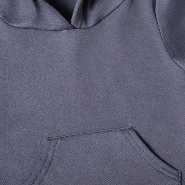 Girls Charcoal Hooded Tracksuit Set