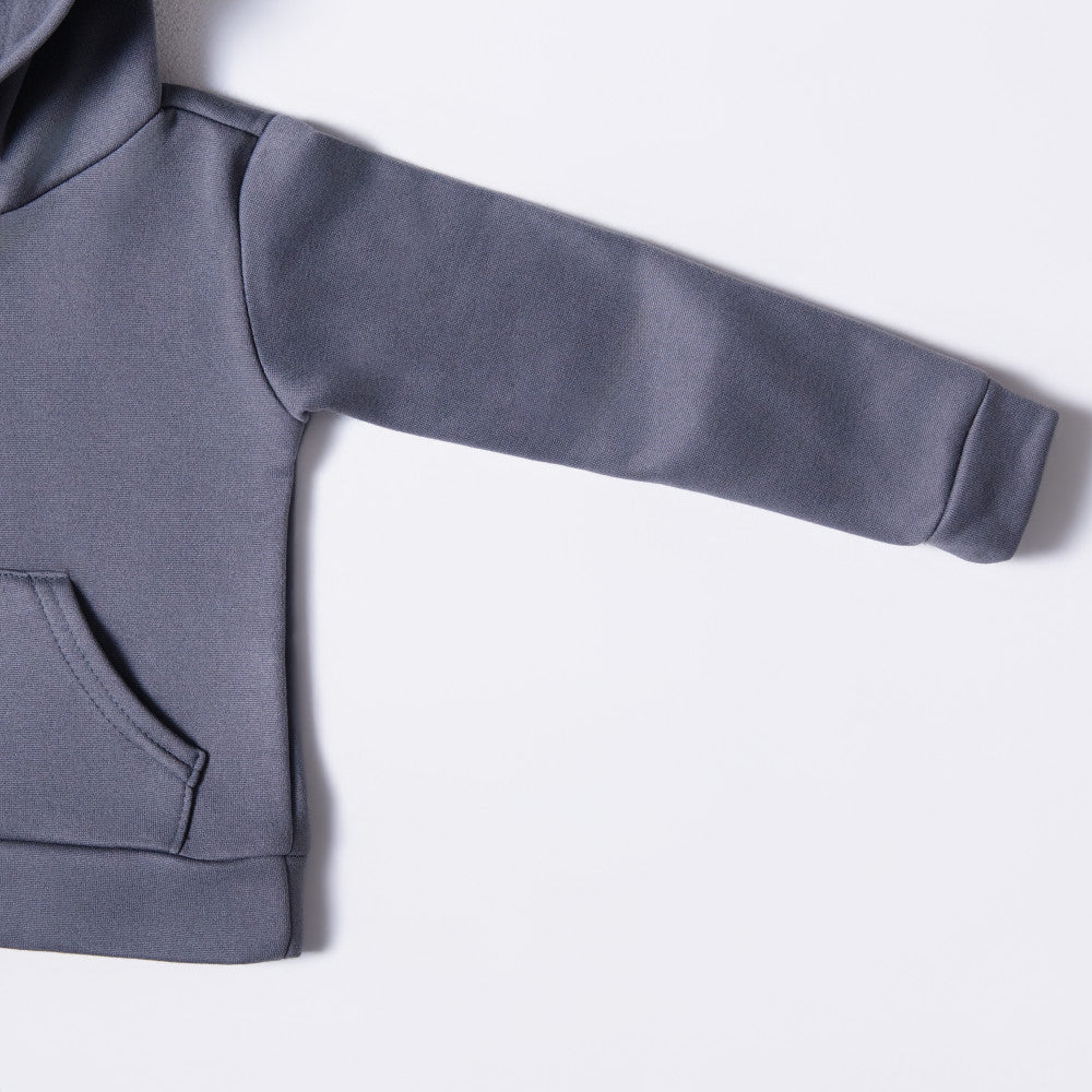 Girls Charcoal Hooded Tracksuit Set