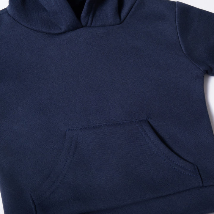 Girls Navy Hooded Tracksuit Set