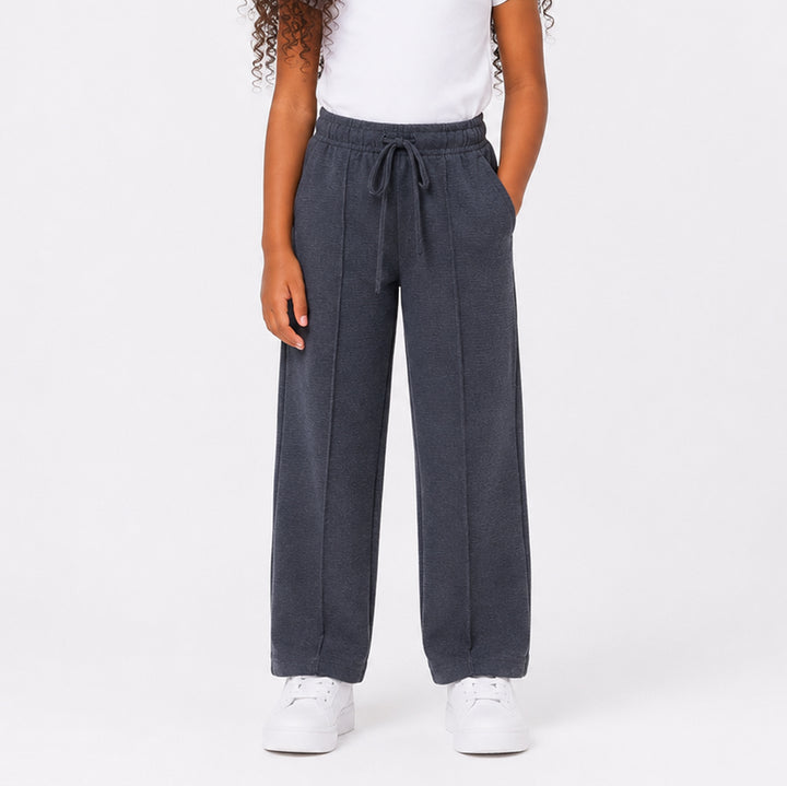 Girls Charcoal Ponti Pants
