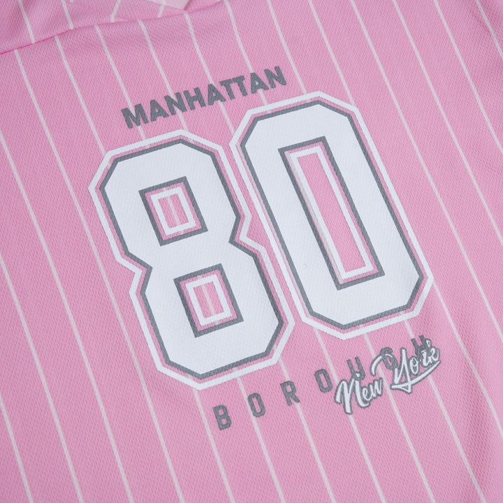 Pink/White Girls Baseball Tee