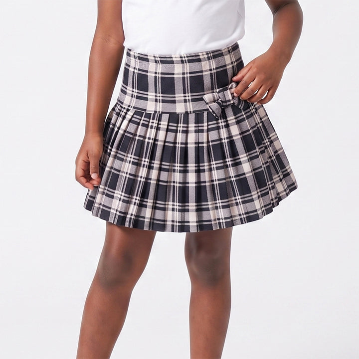Girls Check Print Skirt