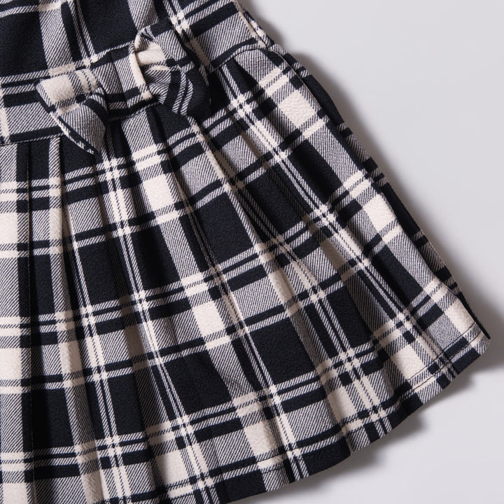 Girls Check Print Skirt