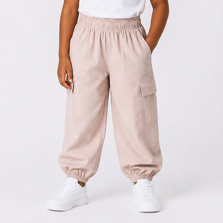 Girls Stone Wide Leg Cargo Pants