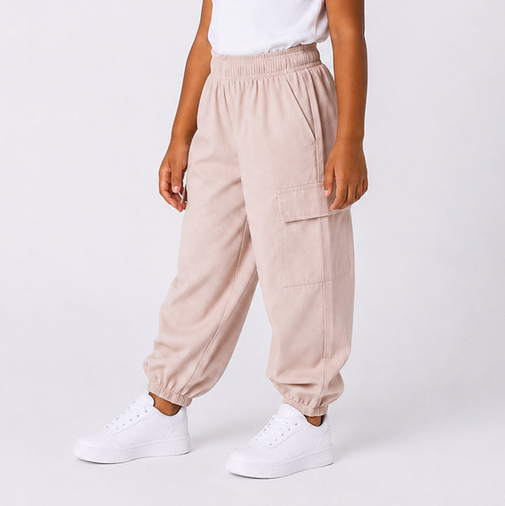 Girls Stone Wide Leg Cargo Pants