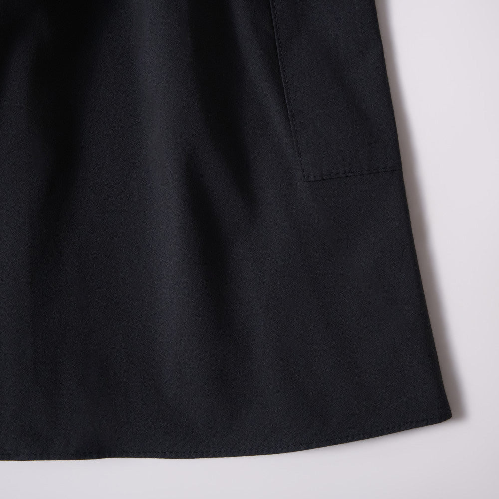 Girls Poplin Rib Black Dress