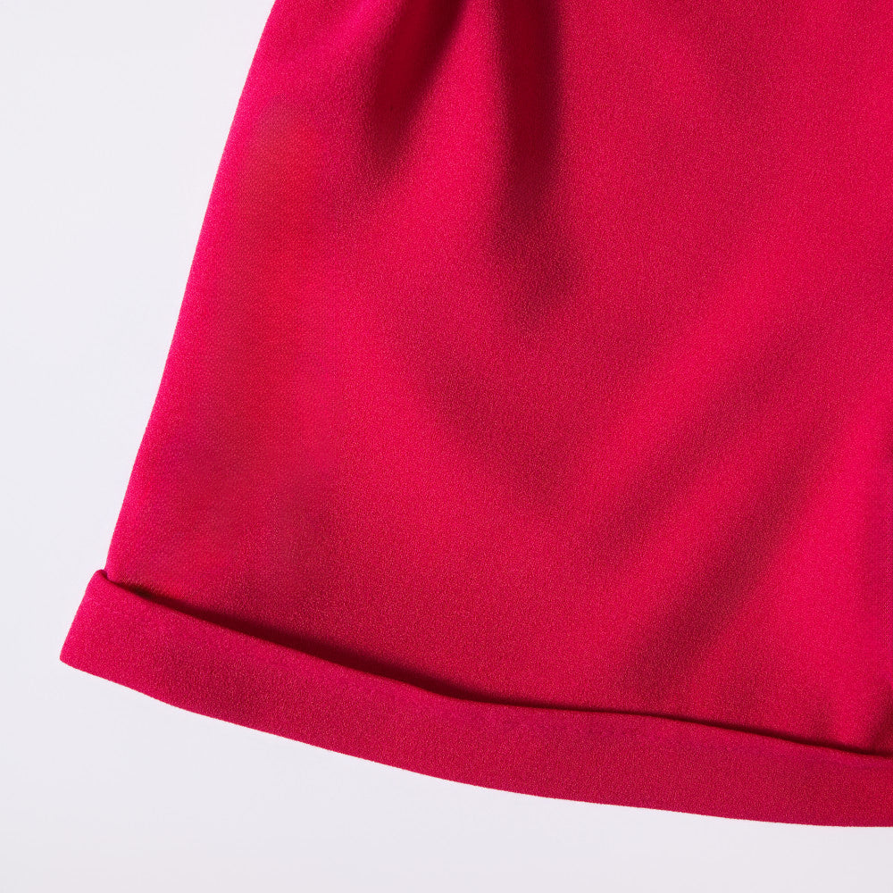 Girls Cerise Top And Shorts Set
