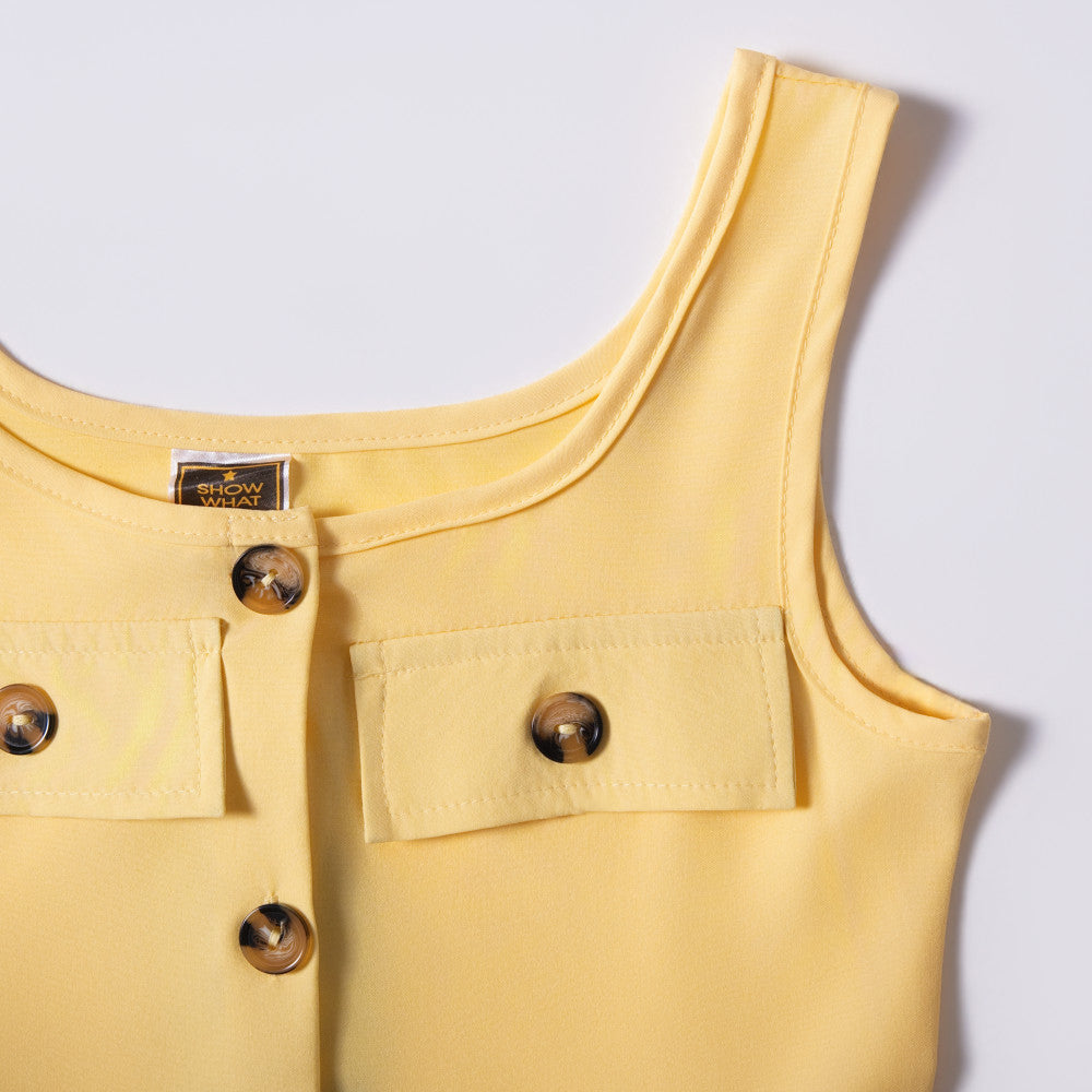 Girls Lemon Pocket Edit Dress