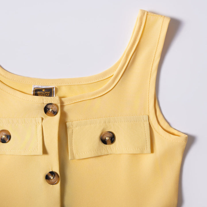 Girls Lemon Pocket Edit Dress