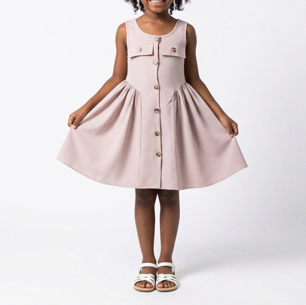 Girls Stone Pocket Edit Dress