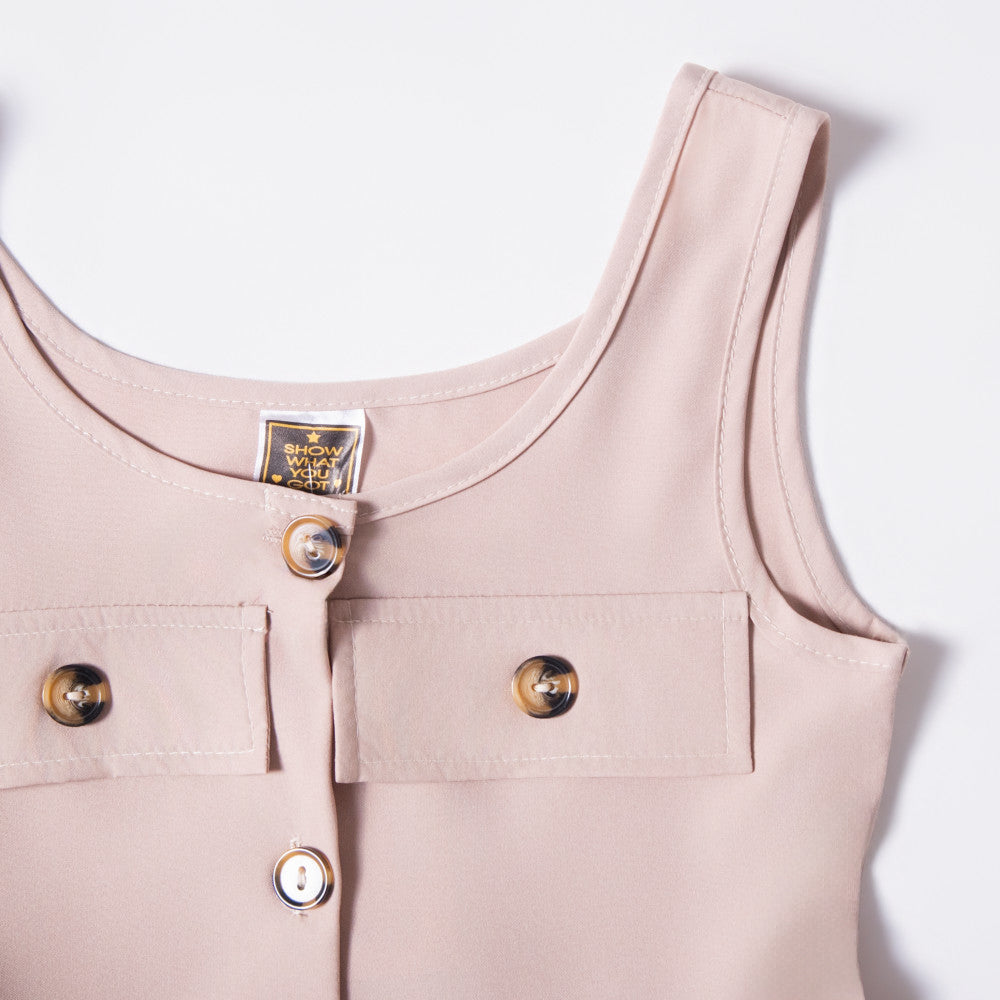 Girls Stone Pocket Edit Dress