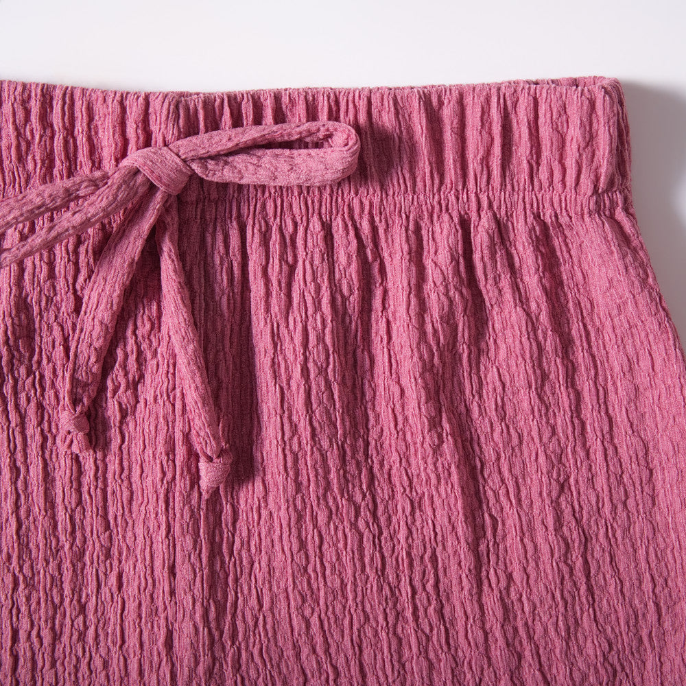 Girls Crinkle Knit Top And Pants Set
